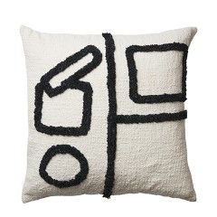 BLACK AND WHITE CUBE CUSHION COVER 